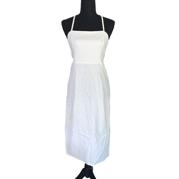 Wild Fable Womens White Strappy Halter Dress Open Lace-Up Back Design Size 16 - Picture 1 of 9